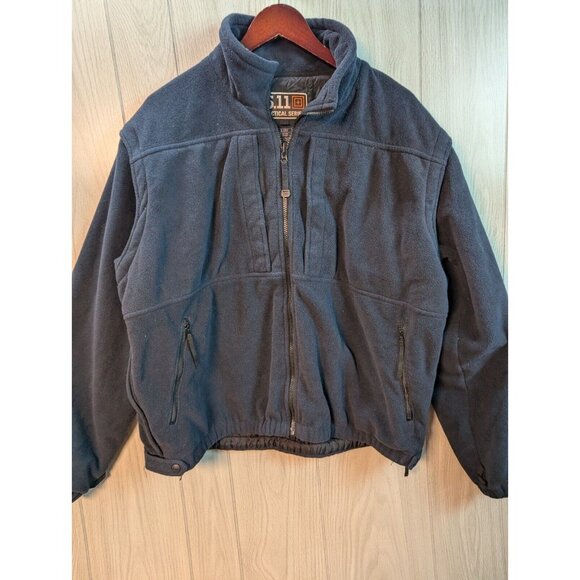 511 Tactical Series Jacket Men's XL Blue Fleece Vest Removable Sleeve Stretch - Picture 2 of 8